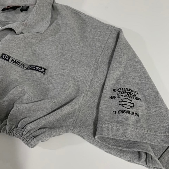 Vintage Harley Davidson women's crop top oversized. - Picture 3 of 4